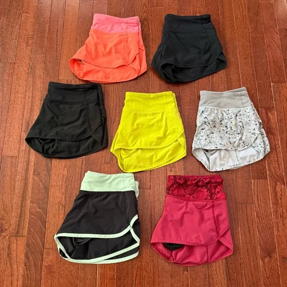 Bundle of (7) lululemon Speed Up Women's Shorts - Size 4 - Picture 1 of 8